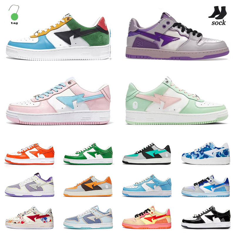 Top Fashion A Bathing Baped Sta Sk8 Low Designer Shoes Bapestas Mens Womens Forces White Black ABC Camo Pink Green Tokyo Platform Loafers Sneakers With Socks 36-45, B20
Top Fashion A Bathing Baped Sta Sk8 Low Designer Shoes Bapestas Mens Womens Forces White Black ABC Camo Pink Green Tokyo Platform Loafers Sneakers With Socks 36-45, B20