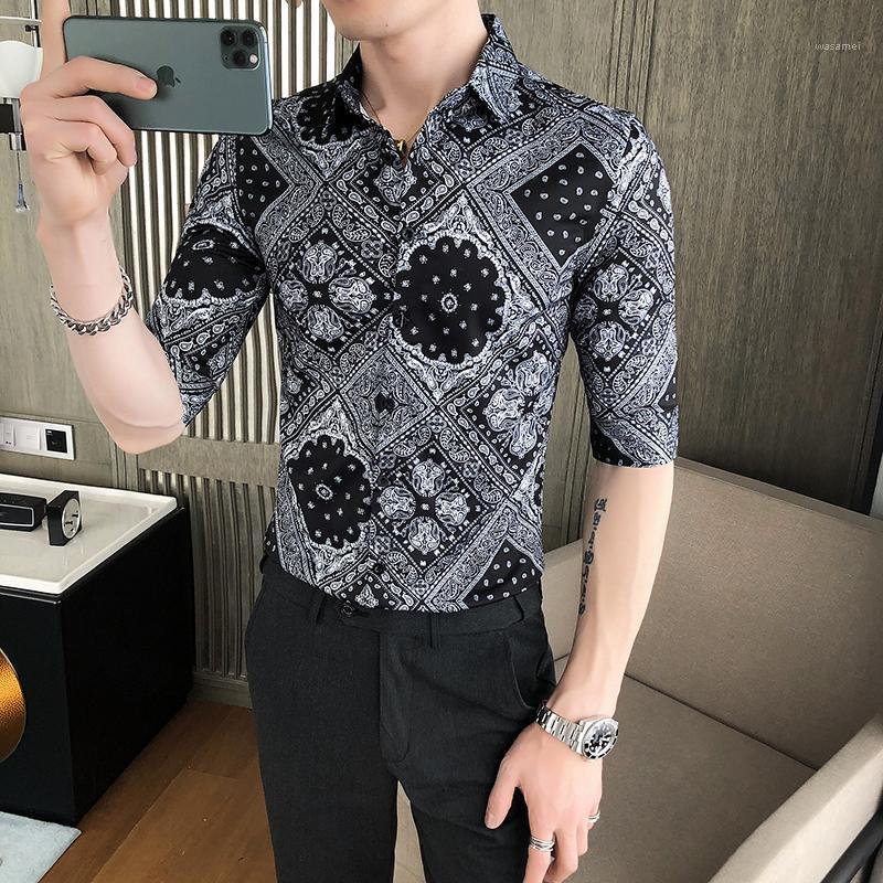 Summer Slim Shirts Men Luxury Print Social Streetwear Short Sleeve Business Formal Dress Camisa Masculina Men's Casual, Black
Summer Slim Shirts Men Luxury Print Social Streetwear Short Sleeve Business Formal Dress Camisa Masculina Men's Casual, Black