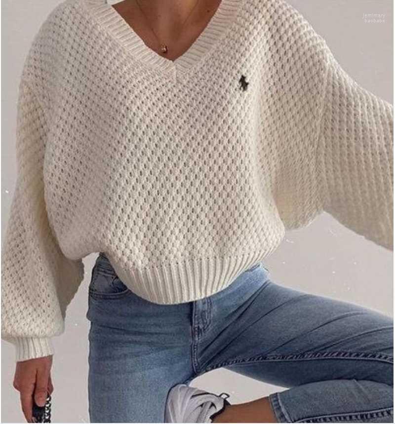 Women' Sweaters 2022 Spring And Autumn Pullover Sweater Fashion Sexy V-neck Loose Top Women Harajuku Oversized Jemi22, Color as shown
Women' Sweaters 2022 Spring And Autumn Pullover Sweater Fashion Sexy V-neck Loose Top Women Harajuku Oversized Jemi22, Color as shown