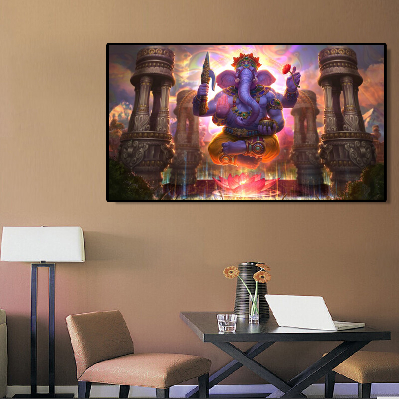 Indian God Smite Ganesha Posters and Prints Wall Art Canvas Painting Wall Pictures for Living Room Home Decoration No Frame
Indian God Smite Ganesha Posters and Prints Wall Art Canvas Painting Wall Pictures for Living Room Home Decoration No Frame