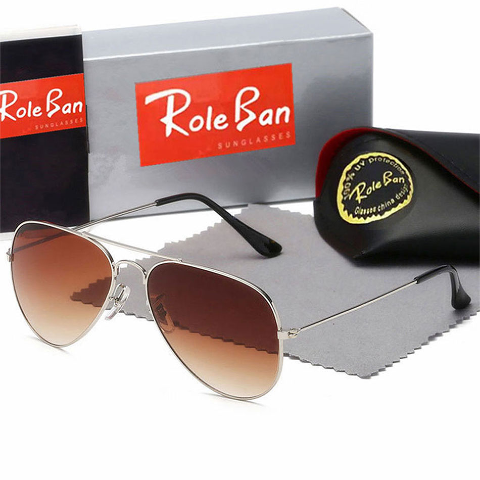 Role Ban Men Classic Brand Retro women Sunglasses Pilot Luxury Designer Eyewear Metal Frame Gradient Sun Glasses 58mm UV Protection spectacle Glass Lens eyeglass
Role Ban Men Classic Brand Retro women Sunglasses Pilot Luxury Designer Eyewear Metal Frame Gradient Sun Glasses 58mm UV Protection spectacle Glass Lens eyeglass