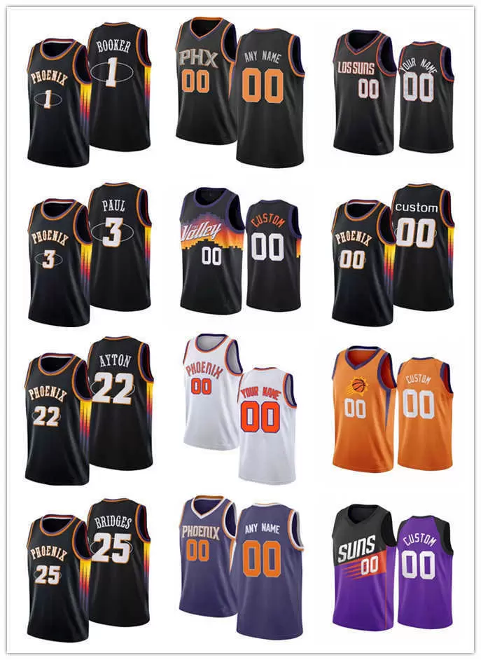 ''nba''75th Custom Men Women Youth Phoenix''Suns''Devin 1 Booker Chris 3 Paul Mikal 25 Bridges Deandre 22 Ayton Basketball Jerseys, Color
''nba''75th Custom Men Women Youth Phoenix''Suns''Devin 1 Booker Chris 3 Paul Mikal 25 Bridges Deandre 22 Ayton Basketball Jerseys, Color