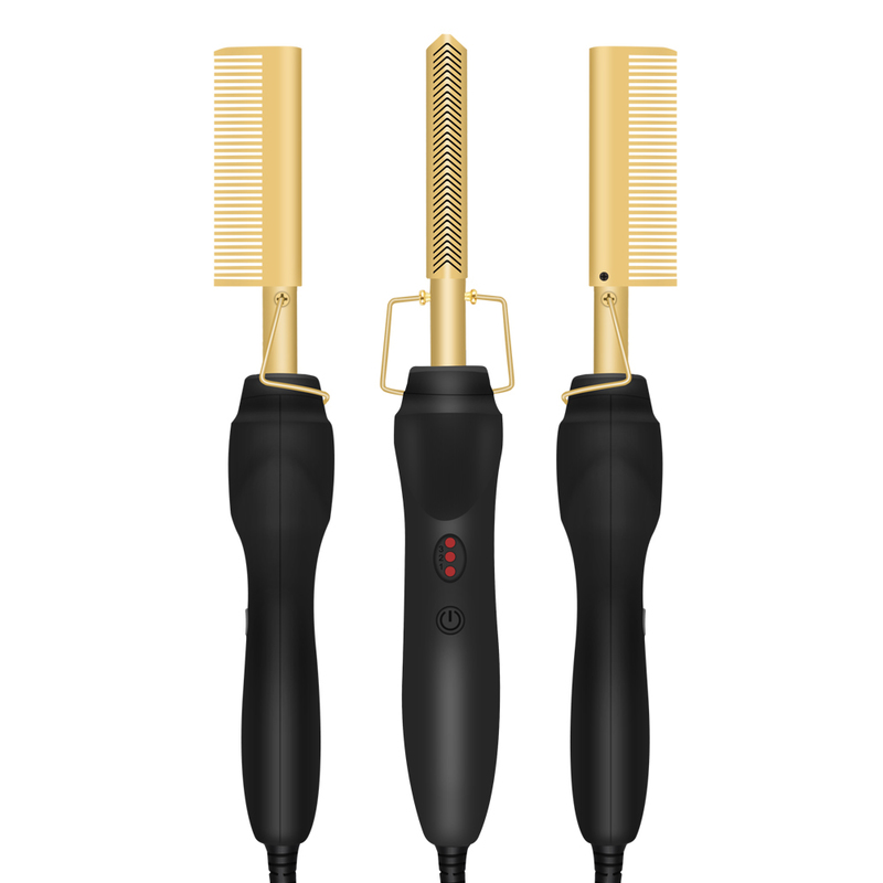 Hair Straightener Curler Comb Wet and Dry Use Professional Brush Electric Alloy Drop 220623