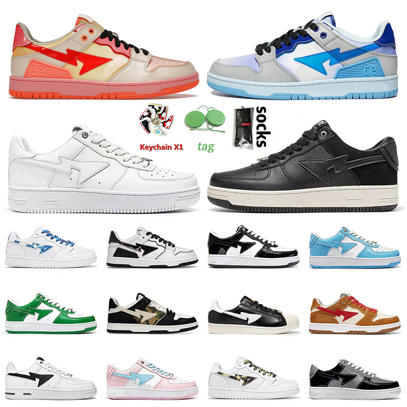 Top Quality Bapestas SK8 Sta Designer Casual Shoes Mens Women Orange Blue Triple White Black ABC Wheat Red Color Camo Combo Baped Platform Sneakers Trainers Size 36-45, A30
Top Quality Bapestas SK8 Sta Designer Casual Shoes Mens Women Orange Blue Triple White Black ABC Wheat Red Color Camo Combo Baped Platform Sneakers Trainers Size 36-45, A30
