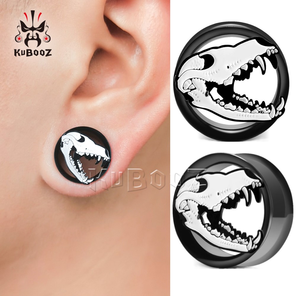 KUBOOZ Stainless Steel Dinosaur Skull Ear Tunnels Gauges Plugs Earring Body Piercing Jewelry Stretchers Expanders Wholesale 10mm to 25mm 36PCS
KUBOOZ Stainless Steel Dinosaur Skull Ear Tunnels Gauges Plugs Earring Body Piercing Jewelry Stretchers Expanders Wholesale 10mm to 25mm 36PCS