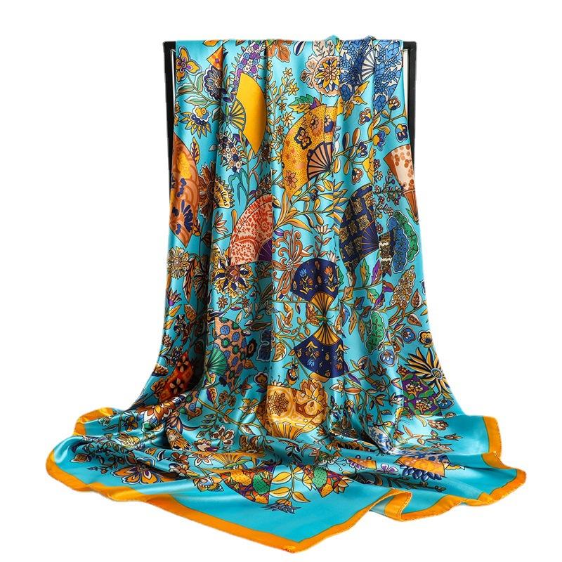Scarves 2022 Silk Scarf Luxury Vintage Print Headband Women Stole Square Neckerchief Large Hair Hand Female Head Wrap Lady Bandana
Scarves 2022 Silk Scarf Luxury Vintage Print Headband Women Stole Square Neckerchief Large Hair Hand Female Head Wrap Lady Bandana