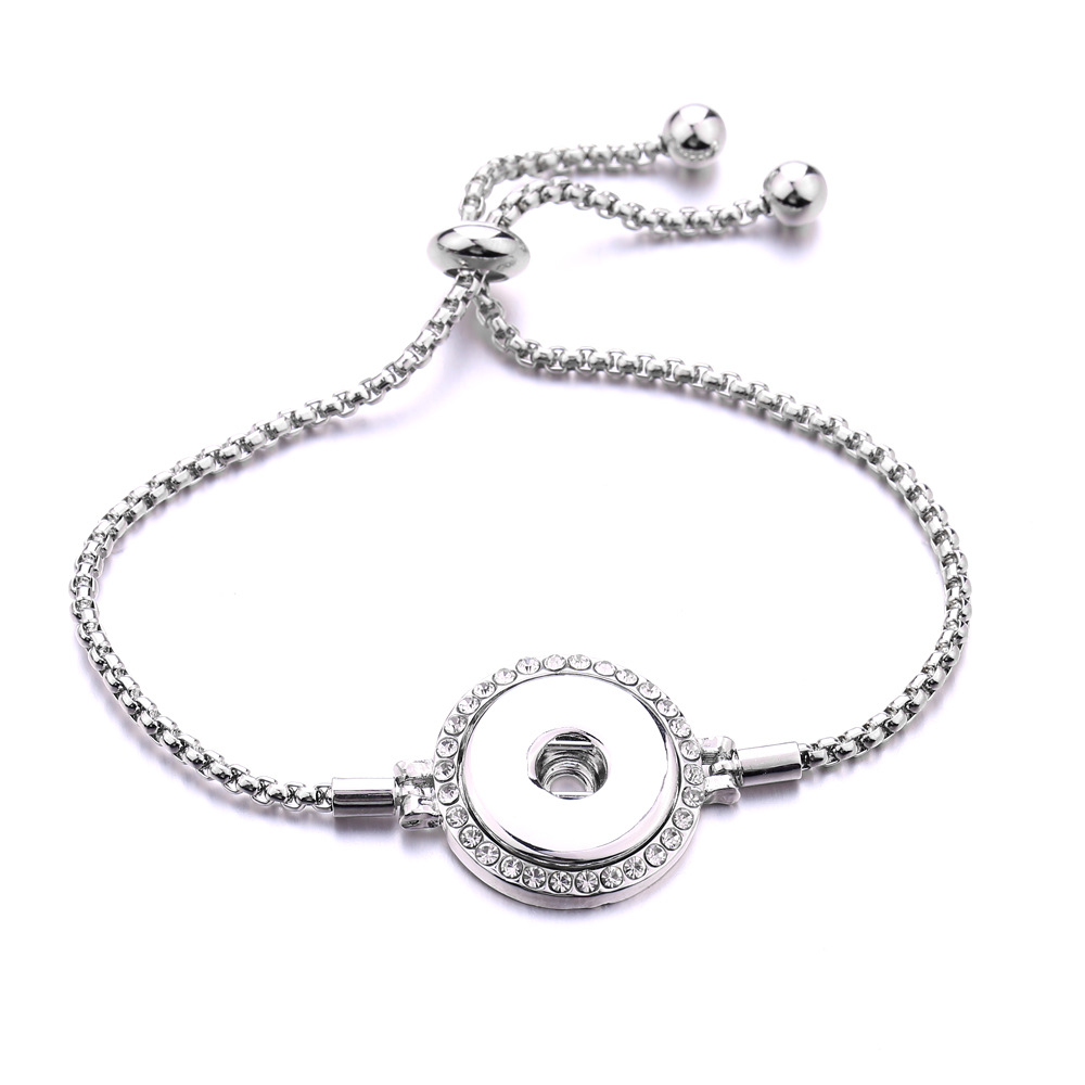 Vintage Metal Snap Button Bracelet Women Interchangeable Snap Bracelet DIY Charm Bracelets