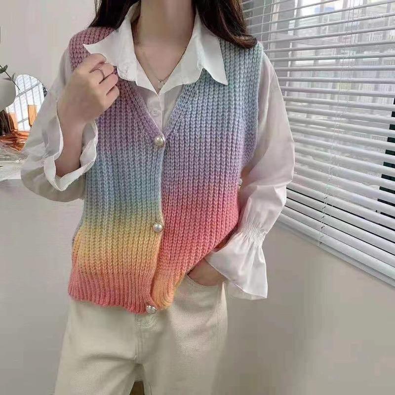 Women's Knits & Tees Autumn And Winter Style V-neck Knitted Cardigan Vest Women Outer Wear All-match Color Contrast Sweater Loose Jacket Dep, Pink
Women's Knits & Tees Autumn And Winter Style V-neck Knitted Cardigan Vest Women Outer Wear All-match Color Contrast Sweater Loose Jacket Dep, Pink