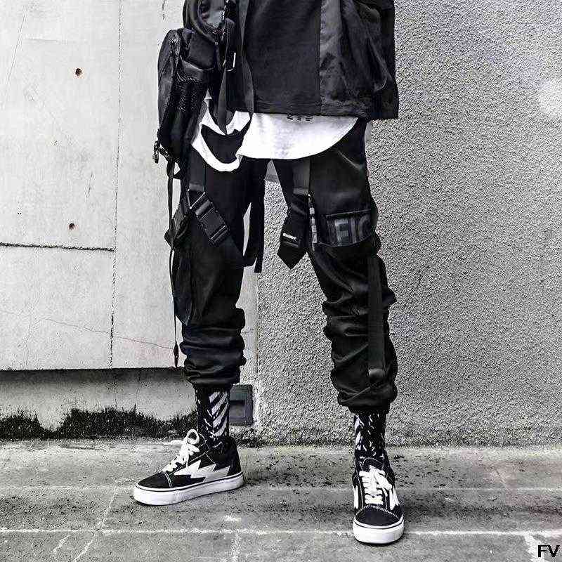 New Streetwear Men's Multi Pockets Cargo Harem Pants Hip Hop Casual Male Track Pants Joggers Trousers Fashion Harajuku Men Pants G220507