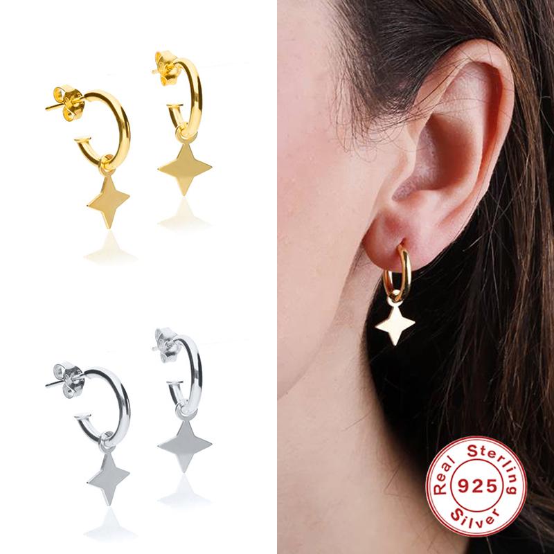 Hoop & Huggie Aide 925 Sterling Silver C Shape Earrings With Star Pendant Circle Piercing Earring Luxury Fine Jewelry For Women PartyHoop
Hoop & Huggie Aide 925 Sterling Silver C Shape Earrings With Star Pendant Circle Piercing Earring Luxury Fine Jewelry For Women PartyHoop