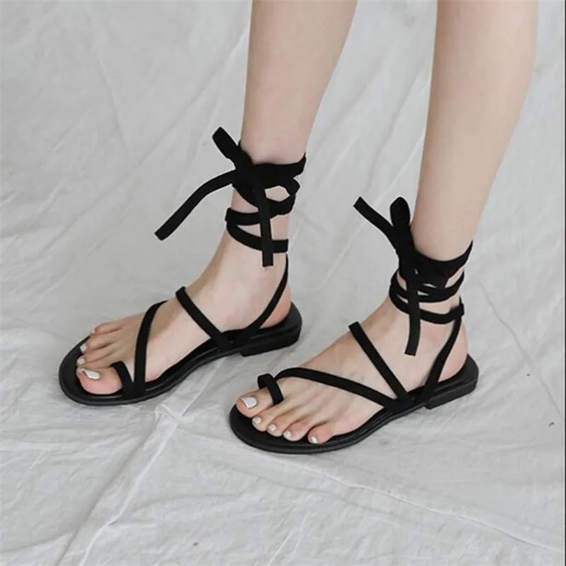 Roman Sexy Lace Up Black Sandals Women Summer Beach Flat Shoes Ladies Fashion Ankle Cross Strap Gladiator Strappy Sandals 220616
Roman Sexy Lace Up Black Sandals Women Summer Beach Flat Shoes Ladies Fashion Ankle Cross Strap Gladiator Strappy Sandals 220616