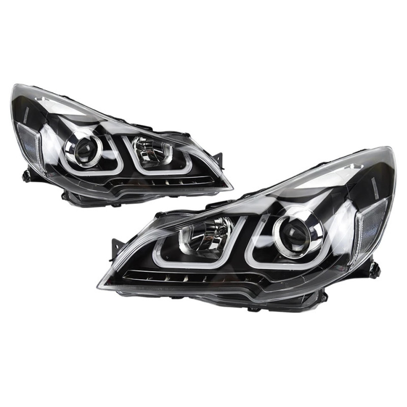 High Beam Headlights For Subaru Outback Legacy 2010-20 15 LED Daytime Headlight Fog Light Turn Signal Front Lamp