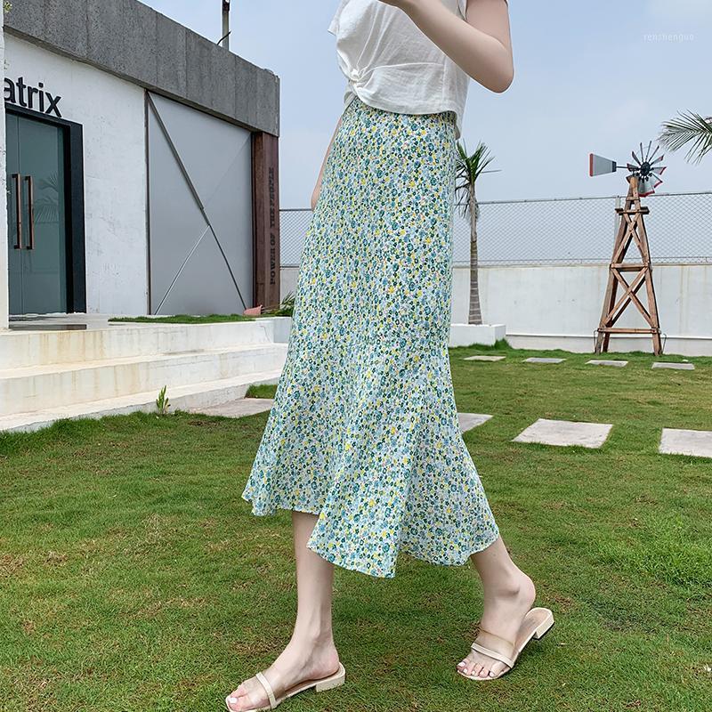 Skirts Floral Skirt Mid Length Women' 2022 High Waist Slim Chiffon Fishtail, See chart 
Skirts Floral Skirt Mid Length Women' 2022 High Waist Slim Chiffon Fishtail, See chart