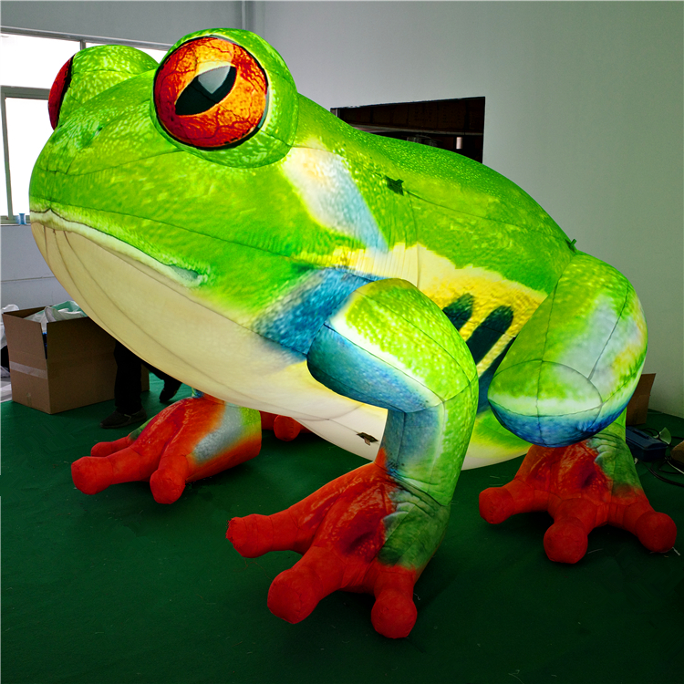 

Customized Size Giant Inflatable Frog With LED and Blower For Advertising Parade Decoration