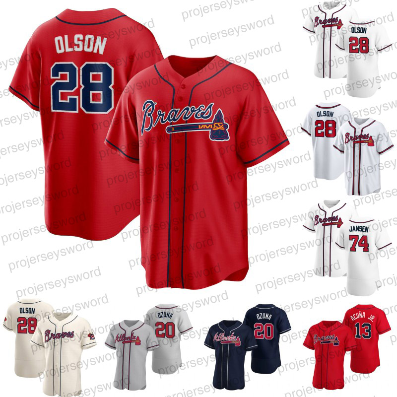 BRAVES Matt Olson Kenley Jansen Jersey Ozzie Albies Austin Riley Dansby Swanson Ronald Acuna Jr. Marcell Ozuna Orlando Arcia William Contreras Mike Soroka Jackson, Champions patch grey
BRAVES Matt Olson Kenley Jansen Jersey Ozzie Albies Austin Riley Dansby Swanson Ronald Acuna Jr. Marcell Ozuna Orlando Arcia William Contreras Mike Soroka Jackson, Champions patch grey