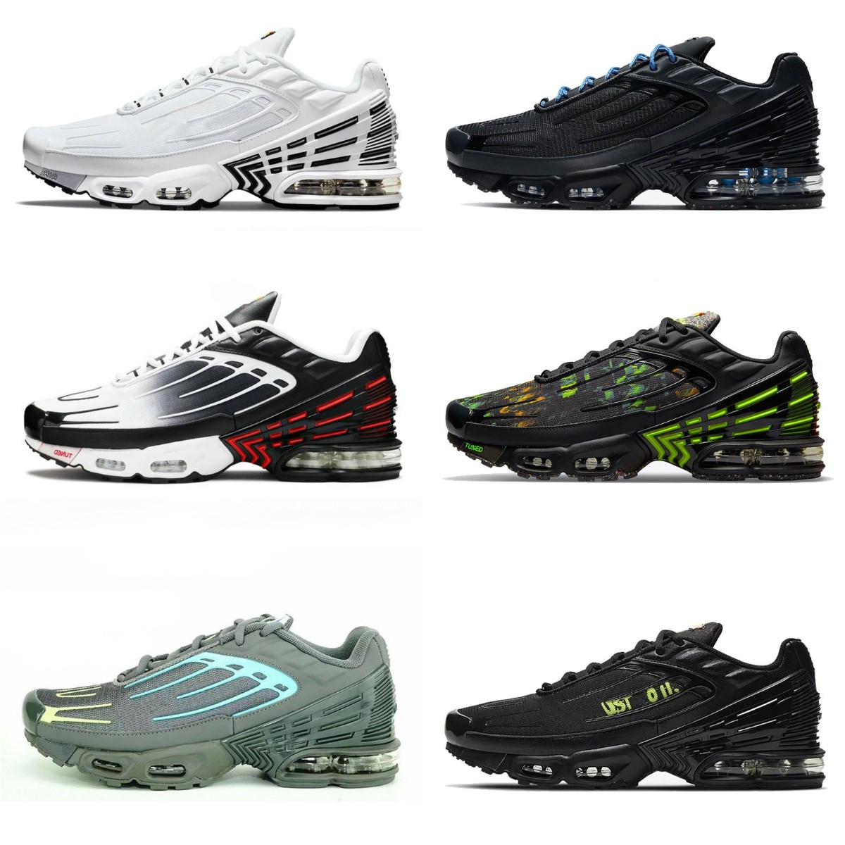 WITH BOX Designer Top Quality Tn Plus 3 Tuned III 3s Men Sports Shoes Laser Blue White Aquamarine Obsidian Hyper Violet Deep Parachute Ghost Green Triple Black Trainer, Plus3004
WITH BOX Designer Top Quality Tn Plus 3 Tuned III 3s Men Sports Shoes Laser Blue White Aquamarine Obsidian Hyper Violet Deep Parachute Ghost Green Triple Black Trainer, Plus3004