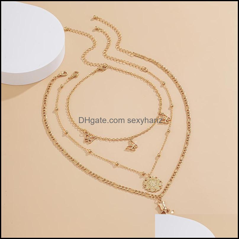 Pendant Necklaces Pendants Jewelry Designer Creative All-Match Alloy Mti-Layer Butterfly Tassel Hollow Clavicle Chain Mix And Match Retro
Pendant Necklaces Pendants Jewelry Designer Creative All-Match Alloy Mti-Layer Butterfly Tassel Hollow Clavicle Chain Mix And Match Retro