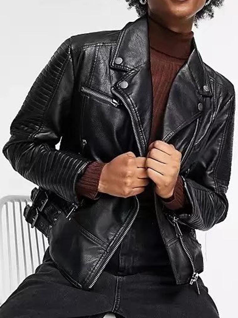 Women' Leather & Faux Ladies Jackets 2022 Black Slim Moto Bikers Jacket Women Long Sleeved Zipper Spring Autumn Outerwear CoatsWomen, W2210 black
Women' Leather & Faux Ladies Jackets 2022 Black Slim Moto Bikers Jacket Women Long Sleeved Zipper Spring Autumn Outerwear CoatsWomen, W2210 black
