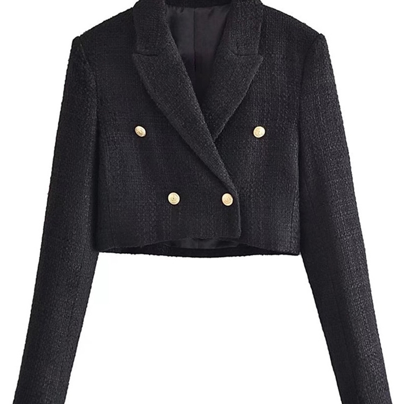 TRAF Women Fashion Tweed Cropped Blazer Coat Vintage Long Sleeve Front Buttons Female Outerwear Chic Veste Femme a220813, As picture
TRAF Women Fashion Tweed Cropped Blazer Coat Vintage Long Sleeve Front Buttons Female Outerwear Chic Veste Femme a220813, As picture
