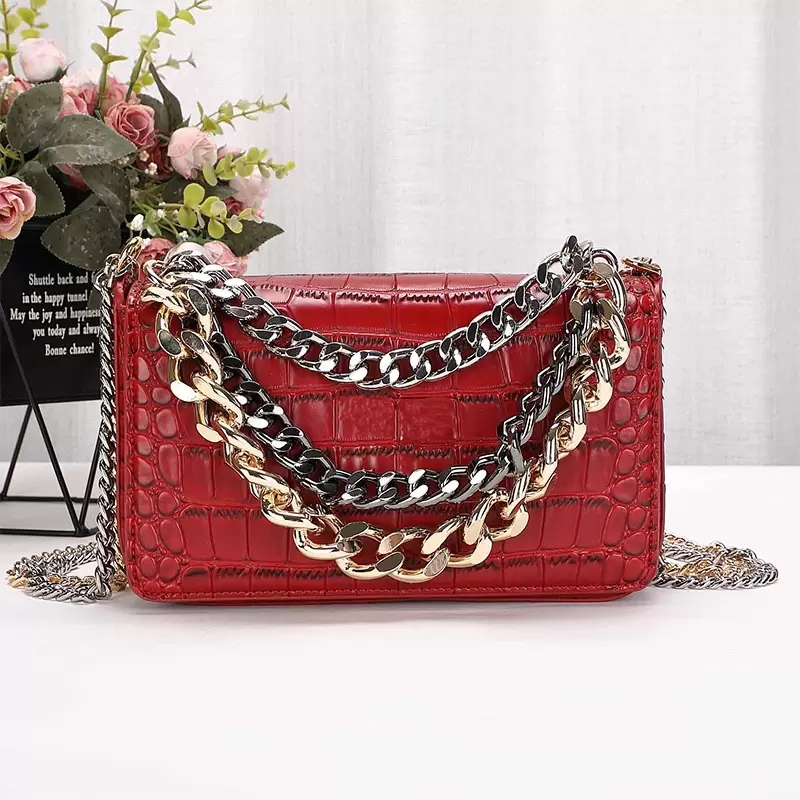 Fashionable and generous handbagCrocodile pattern chain bag high-quality calfskin with three-color hardware chains luxury women handbags ladies small square bag, Not for sale;not sold separately.
Fashionable and generous handbagCrocodile pattern chain bag high-quality calfskin with three-color hardware chains luxury women handbags ladies small square bag, Not for sale;not sold separately.