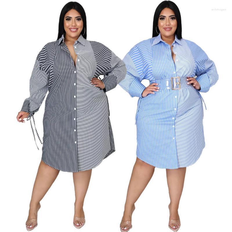 Plus Size Dresses -5XL 2022 Women Clothing Fashion Splicing Stripe Printing Long Sleeve Casual Shirt Dress Wholesale Drop Echm22, Blue
Plus Size Dresses -5XL 2022 Women Clothing Fashion Splicing Stripe Printing Long Sleeve Casual Shirt Dress Wholesale Drop Echm22, Blue
