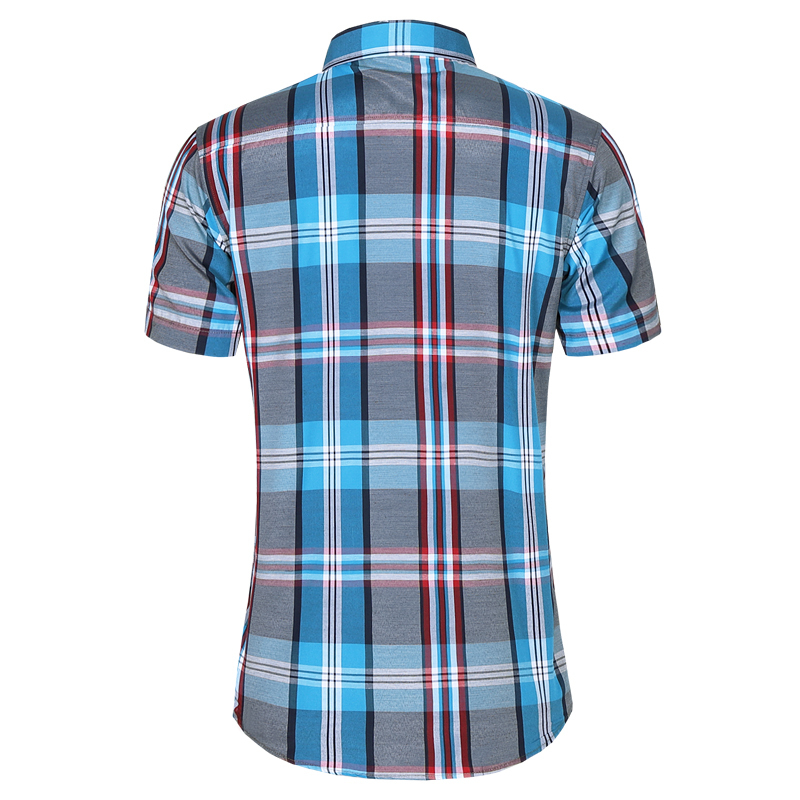 Fashion Plaid Shirt Men Summer Casual Short Sleeve Shirts Mens Plus Size Beach Hawaiian Tops Blouse Male 5XL 6XL 7XL 220322