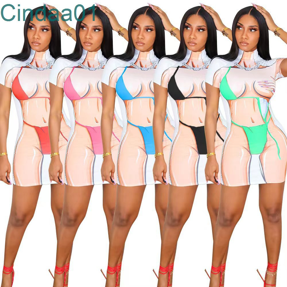 Designer Womens Casual Dresses NightclubWear Sexy Art Bikini Painting Personalized Print Dress, 5# blue
Designer Womens Casual Dresses NightclubWear Sexy Art Bikini Painting Personalized Print Dress, 5# blue
