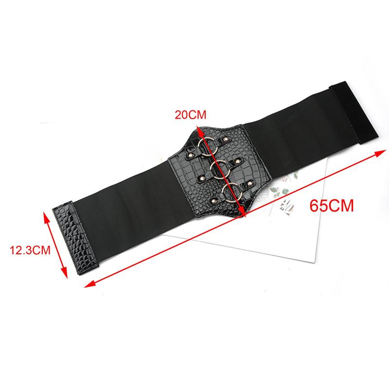 Belts Punk Women Charm Waistband Wide High Waist Cummerbund Belt Leather Black Jewelry Ladies Coat Stretch For Dress Cosplay Wedding
Belts Punk Women Charm Waistband Wide High Waist Cummerbund Belt Leather Black Jewelry Ladies Coat Stretch For Dress Cosplay Wedding