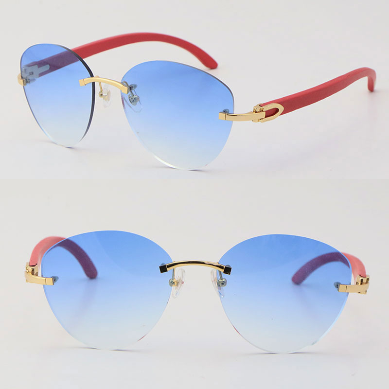 Newl Designer Red Wooden Metal Rimless Sunglasses Woman Design Butterfly Lens Oversized Large Round Luxury Wood Cat Eye Sun glasses Man Frame and Box Siz:60-18-140MM
Newl Designer Red Wooden Metal Rimless Sunglasses Woman Design Butterfly Lens Oversized Large Round Luxury Wood Cat Eye Sun glasses Man Frame and Box Siz:60-18-140MM