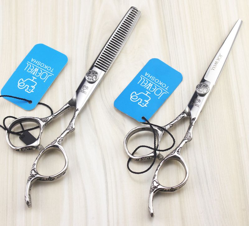 High-grade 6.0 inch stainless steel hair cutting / thinning scissors 9CR professional barber tool free shipping