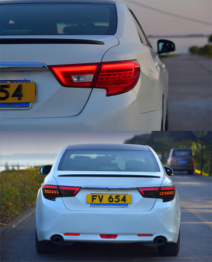 Car Styling For Toyota Reiz Taillights 20 13-16 Mark X LED Tail Lamp LED DRL Dynamic Signal Brake Reverse Auto Accessories
