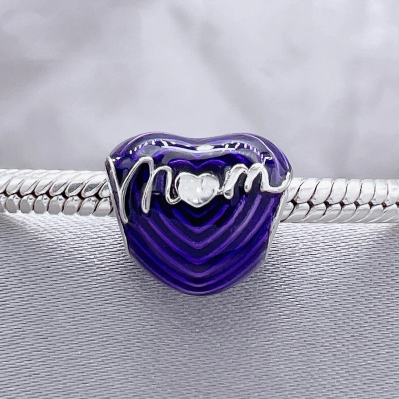 New 925 Sterling Silver Mom Beads For S925 Snake Charm Bracelet Family Tree Pendant Women Jewelry Gifts DIY Jewelry Making