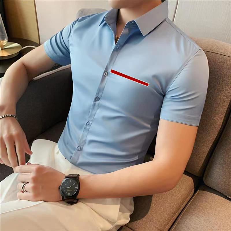 Mens Casual Shirts Designer Polos Short Sleeves Summer Man T Shirt Tops Tshirts M-5XL