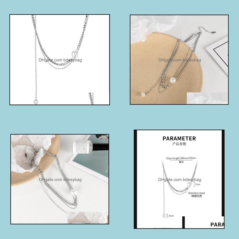 Chains Necklaces Pendants Jewelry N1800 Stainless Steel Long Chain Design Pearl Sweater Necklace For Women Girls Ladies Jewel Dh0Qs
Chains Necklaces Pendants Jewelry N1800 Stainless Steel Long Chain Design Pearl Sweater Necklace For Women Girls Ladies Jewel Dh0Qs