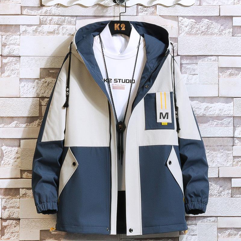 Men's Jackets Spring Autumn Casual Mens Windbreaker For Youth Korea Fashion Patchwork Hooded Coats Outwear Tops Clothing DropMen's, White
Men's Jackets Spring Autumn Casual Mens Windbreaker For Youth Korea Fashion Patchwork Hooded Coats Outwear Tops Clothing DropMen's, White