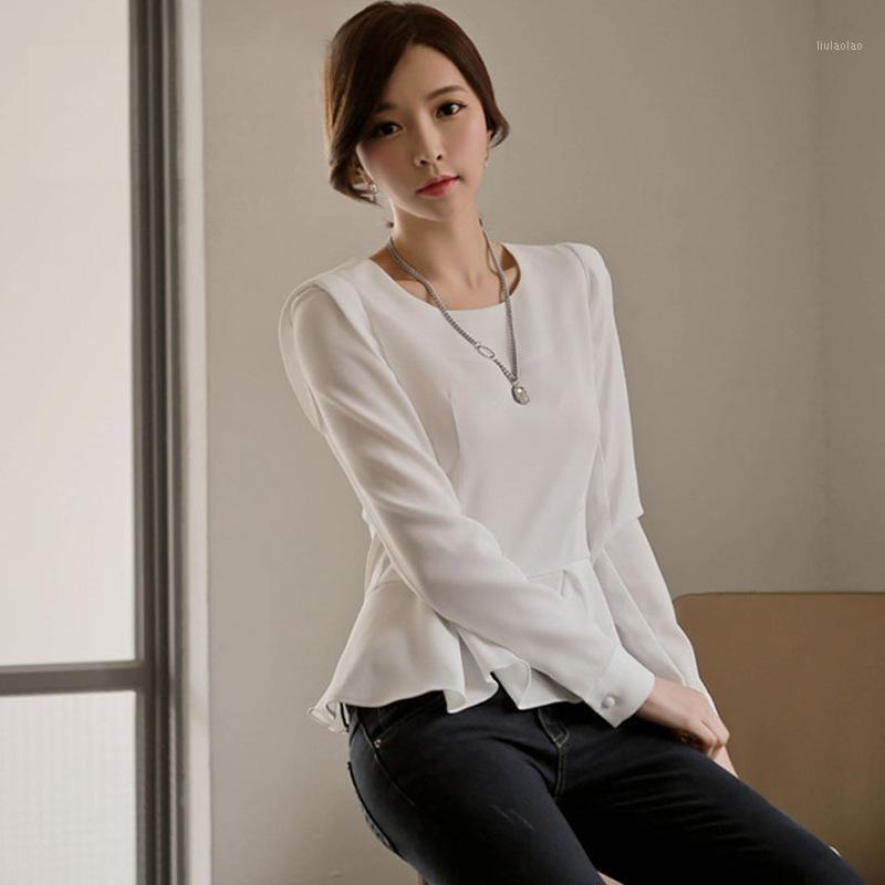 Women' Blouses & Shirts Solid Color Round Neck Ruffled Hem Long Sleeve OL Shirt Women Blouse White Female Blusas Tops 2022 Clothes 195007
Women' Blouses & Shirts Solid Color Round Neck Ruffled Hem Long Sleeve OL Shirt Women Blouse White Female Blusas Tops 2022 Clothes 195007