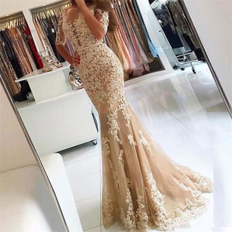 New arrival lace Evening Dresse Formal half sleeves vestido noiva sereia lace prom party robe de soiree sexy Vopening back 201114, Ivory white
New arrival lace Evening Dresse Formal half sleeves vestido noiva sereia lace prom party robe de soiree sexy Vopening back 201114, Ivory white