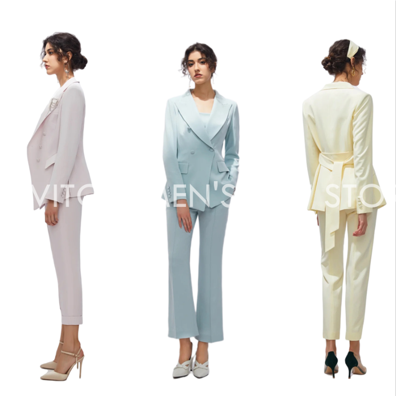 Women' Two Piece Pants Elegant Light Blue White Yellow Office Lady Set/Fashion Long Sleeve Blazer Solid Color 2Piece/Casual Women Suits Bus, Purple
Women' Two Piece Pants Elegant Light Blue White Yellow Office Lady Set/Fashion Long Sleeve Blazer Solid Color 2Piece/Casual Women Suits Bus, Purple