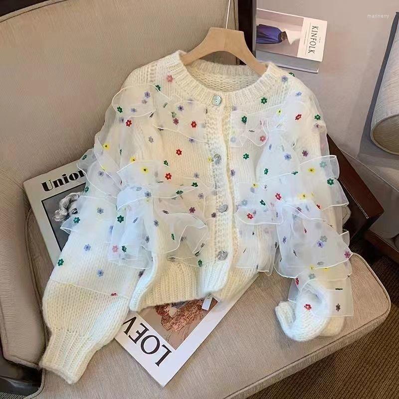 Women's Knits & Tees Sweet Cardigan Sweater Female 2022 Early Spring Design Sense Niche Color Flower Stitching Yarn Knitted FemaleWomen's Ma, White
Women's Knits & Tees Sweet Cardigan Sweater Female 2022 Early Spring Design Sense Niche Color Flower Stitching Yarn Knitted FemaleWomen's Ma, White