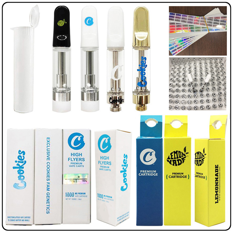 Top Quality Cookies Vape Carts Premium Sauce Atomizers With Push High Flyers Packaging 0.8ml 1.0ml Gold White Ceramic Tip Coil Empty Cartridges 510 Thread Glass Tanks
Top Quality Cookies Vape Carts Premium Sauce Atomizers With Push High Flyers Packaging 0.8ml 1.0ml Gold White Ceramic Tip Coil Empty Cartridges 510 Thread Glass Tanks