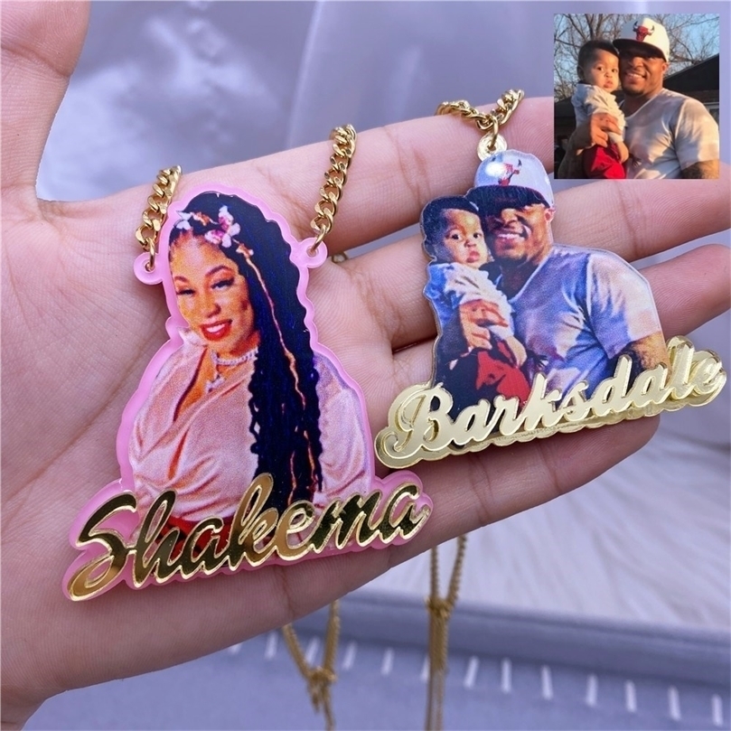 Custom Name Picture Necklace for Women Personalized Acrylic Pendent Necklace Halloween Custome Jewelry for Women Memorial Gift 220716
Custom Name Picture Necklace for Women Personalized Acrylic Pendent Necklace Halloween Custome Jewelry for Women Memorial Gift 220716