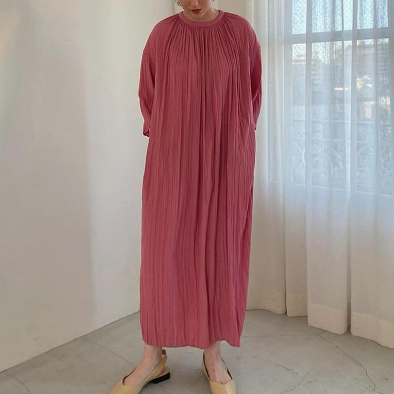 Casual Dresses Japanese Literary Style Irregular Pleated Design Dress Women O Neck Sexy Back Hollow Out Robe Femme Fashion Loose VestidosCas, Rose red
Casual Dresses Japanese Literary Style Irregular Pleated Design Dress Women O Neck Sexy Back Hollow Out Robe Femme Fashion Loose VestidosCas, Rose red