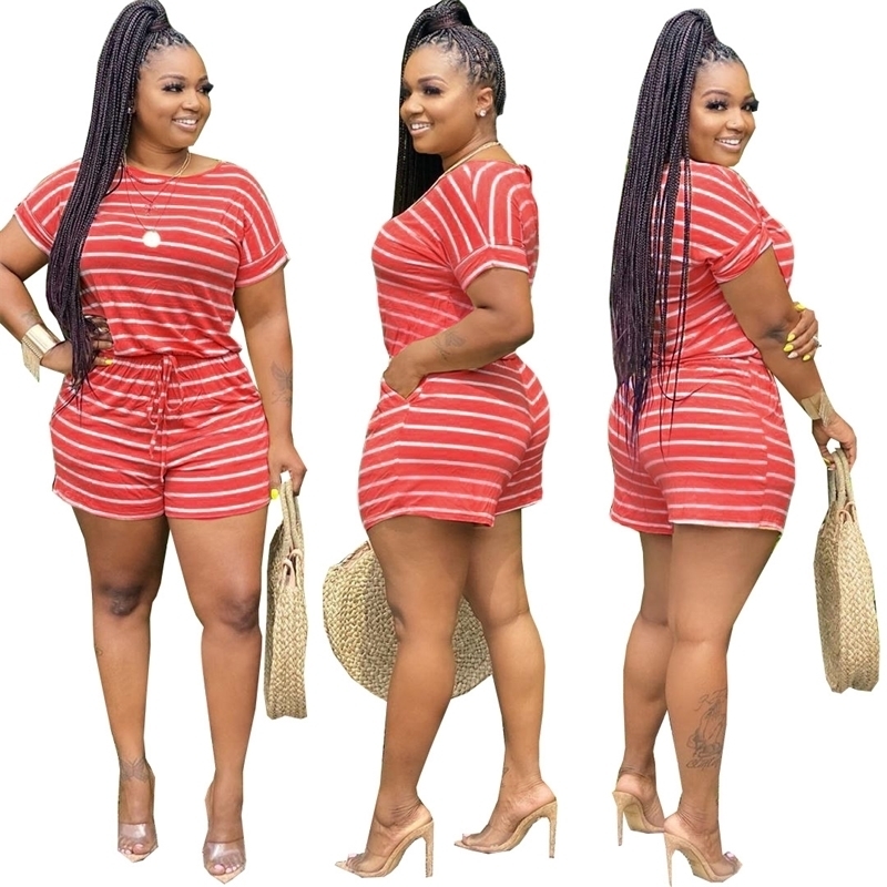 Designer Plus Size 5xl Women Tracuits Two Pieces Sports Outfits Fashion Striped Short Sleeved T Shirt Shorts Suits Summer Clothing