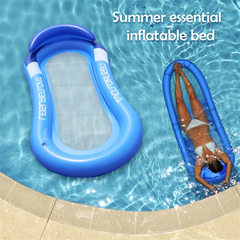 Water Hammock Recliner Inflatable Floating Swimming Mattress Sea Ring Pool Party Toy Lounge Bed For 220611
Water Hammock Recliner Inflatable Floating Swimming Mattress Sea Ring Pool Party Toy Lounge Bed For 220611