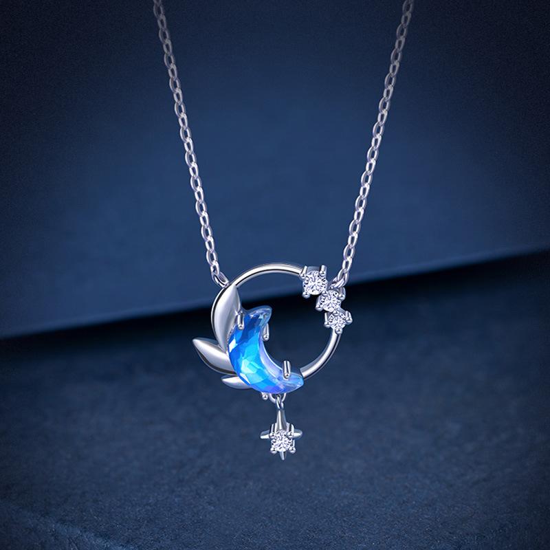 Chains Silver Color Moon Star Pendent Necklace For Women Girls Clavicle Chain Party Wedding Jewelry Choker Bijoux Dz650Chains
Chains Silver Color Moon Star Pendent Necklace For Women Girls Clavicle Chain Party Wedding Jewelry Choker Bijoux Dz650Chains
