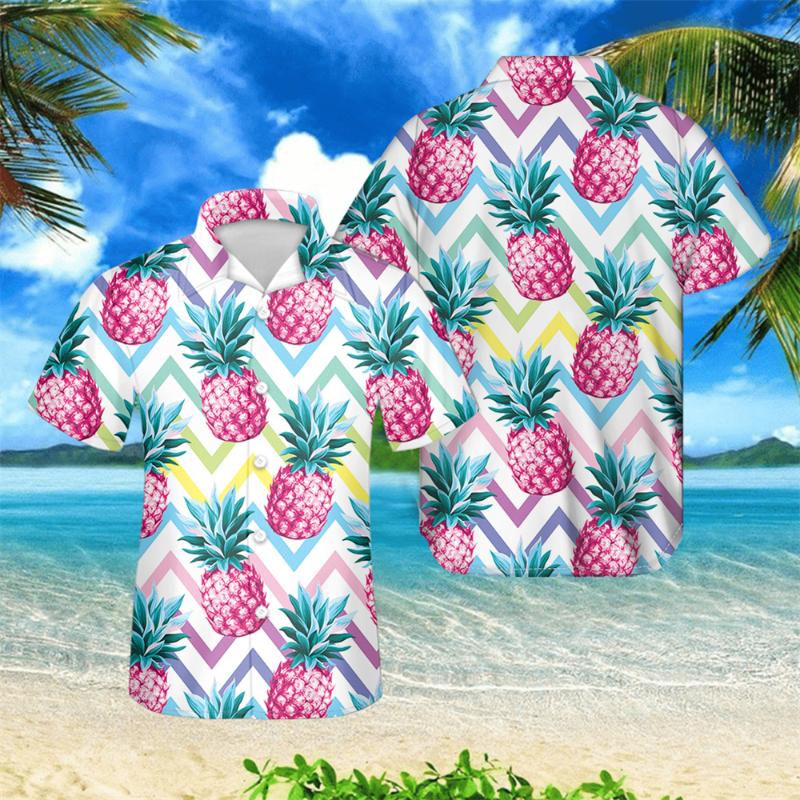Men's Casual Shirts Pineapple With Stripe Pattern Men's Hawaiian Aloha Cardigan Short Sleeve Button Down Tops Loose Hawaii Shirt For Bea, Custom z77
Men's Casual Shirts Pineapple With Stripe Pattern Men's Hawaiian Aloha Cardigan Short Sleeve Button Down Tops Loose Hawaii Shirt For Bea, Custom z77