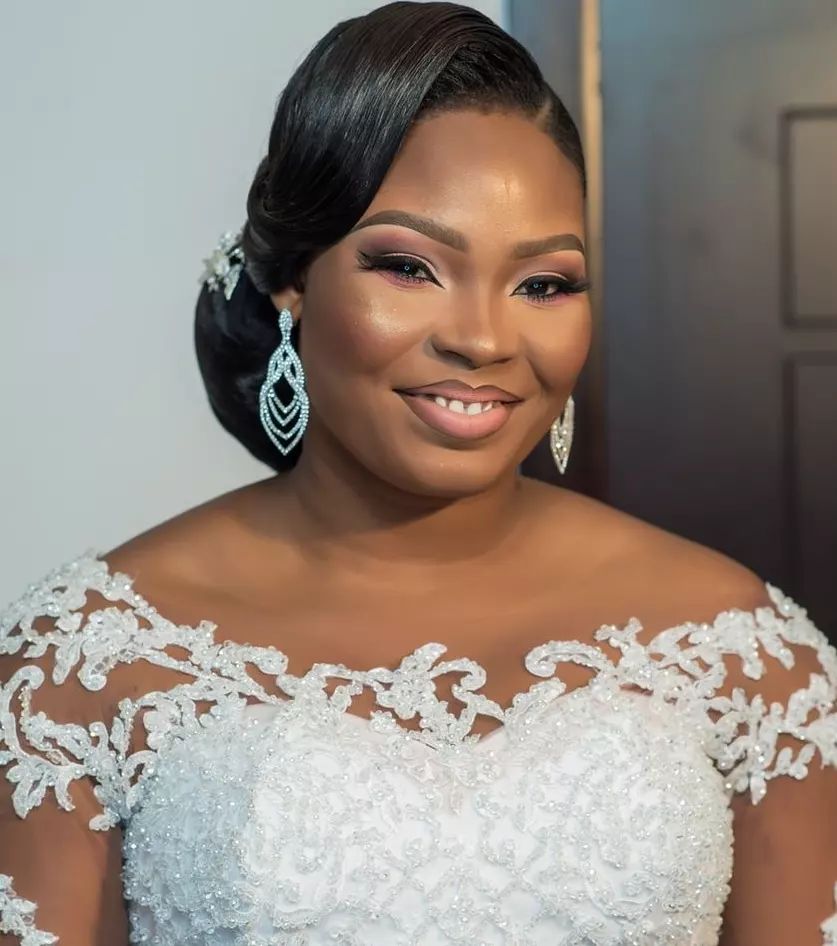 2022 Plus Size Arabic Aso Ebi Luxurious Lace Beaded Wedding Dress Long Sleeves Vintage Sexy Bridal Gowns Dresses ZJ785