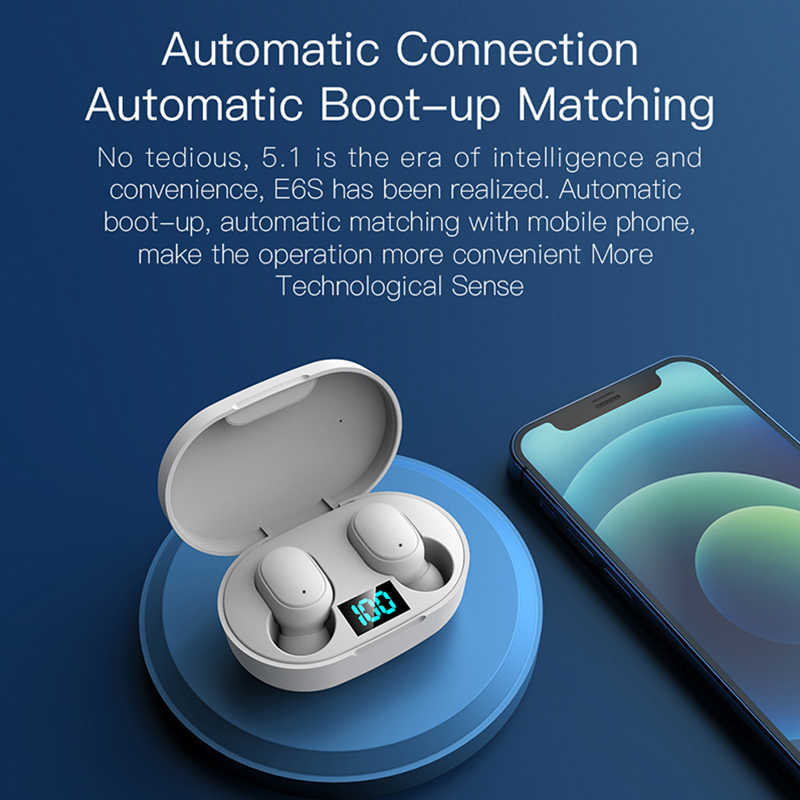 E6S E7S TWS Fone Bluetooth Earphones Wireless Headphones Sport Headsets with Microphone Handsfree Earbuds For Samsung Xiaomi Redmi All Smartphone