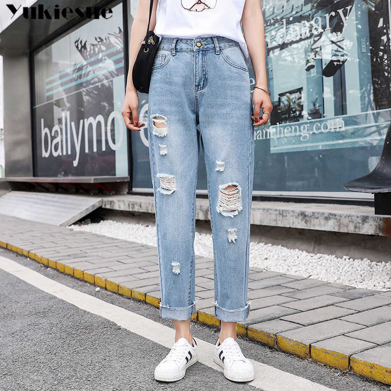 Women Denim loose Trousers High Waist Jeans woman Knee Holes harem Pants Stretch Ripped Boyfriend Female plus size 210608, Light blue
Women Denim loose Trousers High Waist Jeans woman Knee Holes harem Pants Stretch Ripped Boyfriend Female plus size 210608, Light blue