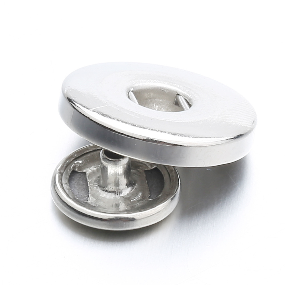 Metal 12mm 18mm Snap Button Clasps Base Buttons to Make DIY Snaps Bracelet Necklace Snap Jewelry